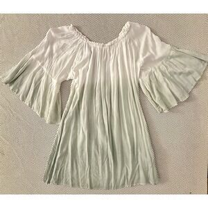 KIWI & PUNCH Ombre Dress Size S/M Tunic Flare Sleeve Off the Shoulder Boho Beach